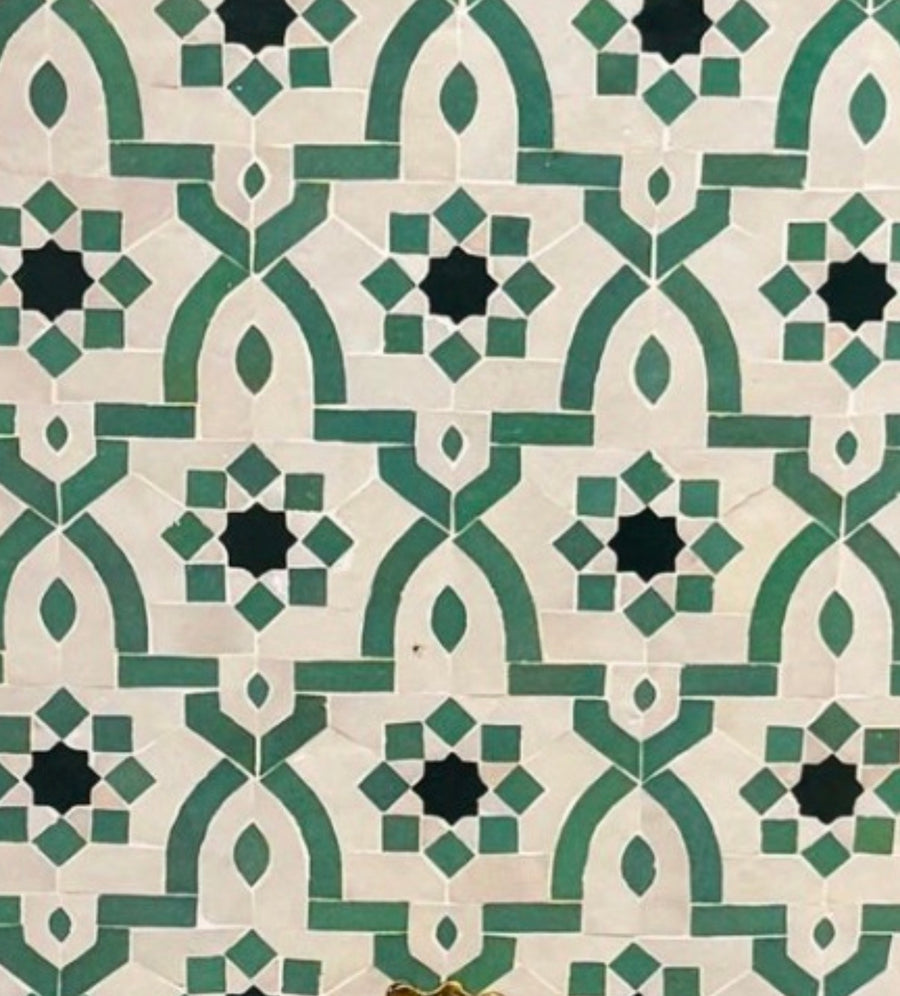 Mosaïque Étoile Émeraude de Fès