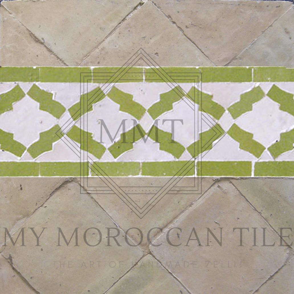 Arabesque - Plinthe en Mosaique marocaine Zellige – My Moroccan Tile