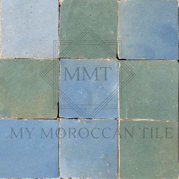 Celeste Blue Moroccan Zellige Tile - My Moroccan Tile