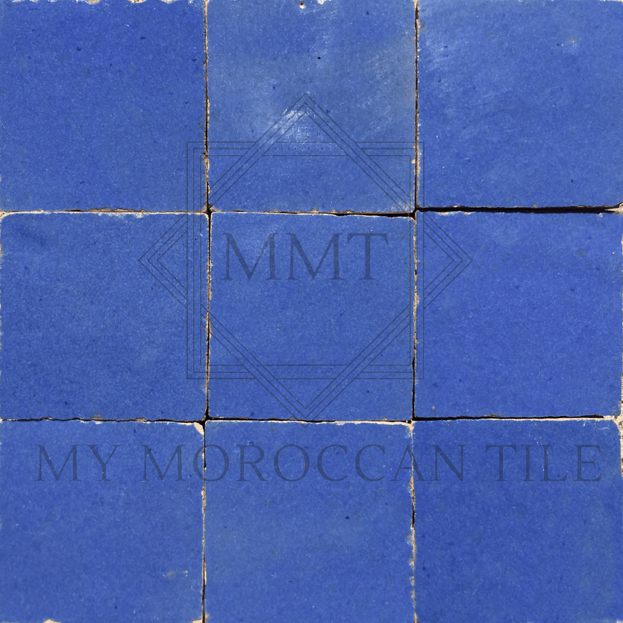 French Blue Moroccan Zellige Tile - My Moroccan Tile