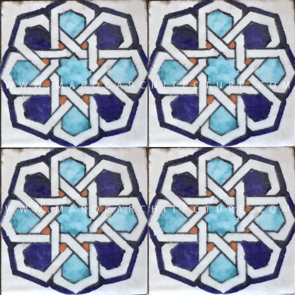Hand painted Moroccan tile – 17115 - My Moroccan Tile