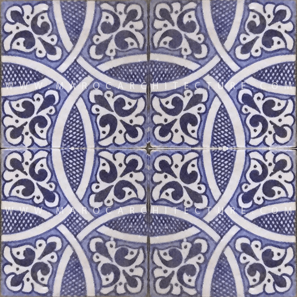 Hand painted Moroccan tile – 17116 - My Moroccan Tile