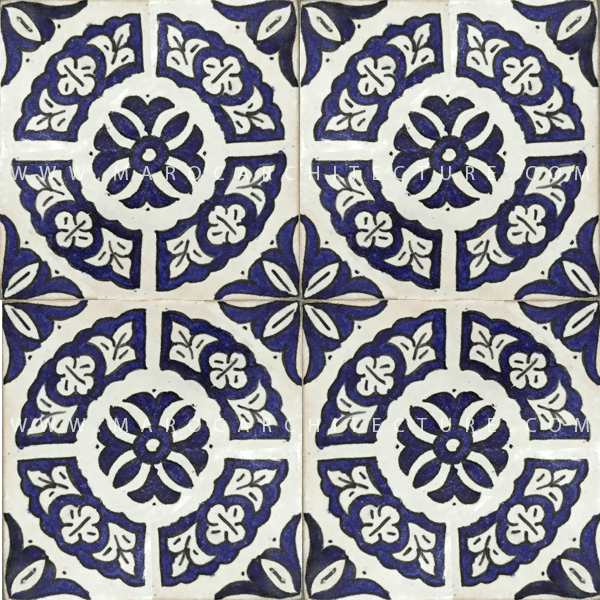 Hand painted Moroccan tile – 17118 - My Moroccan Tile