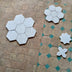 Handmade hexagon Moroccan terracotta tiles 4"x4"x1/2" and 6"x6"x3/4"