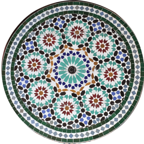 Sixteen Pointed Mosaic Table Top 1915 - My Moroccan Tile