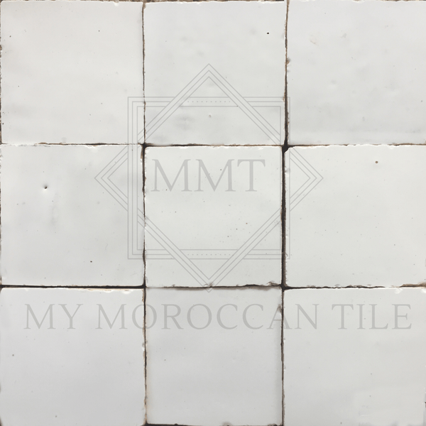 Snow Moroccan Zellige Tile - My Moroccan Tile